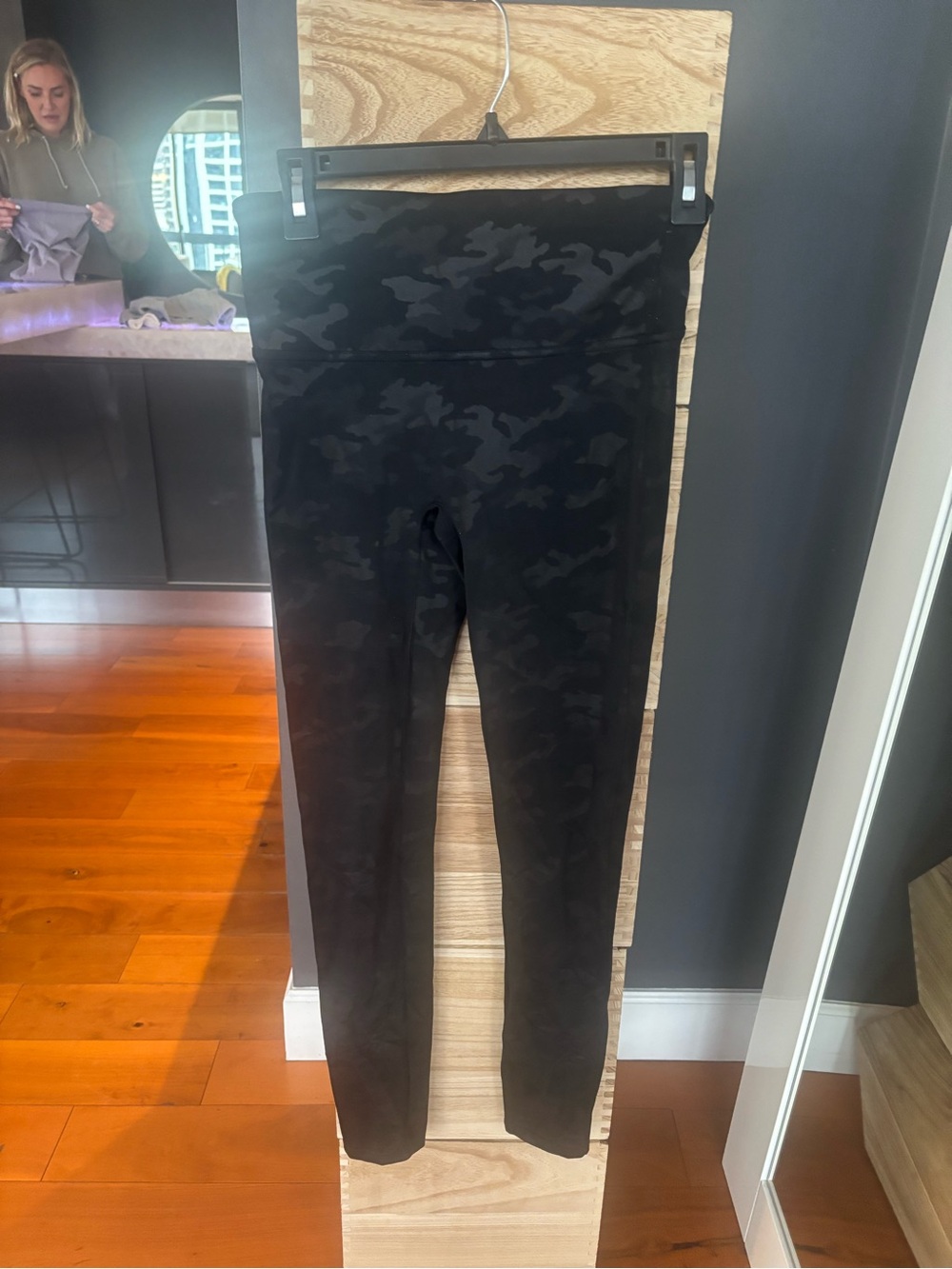 SPANX Kids Black Camouflage High-Waist Leggings